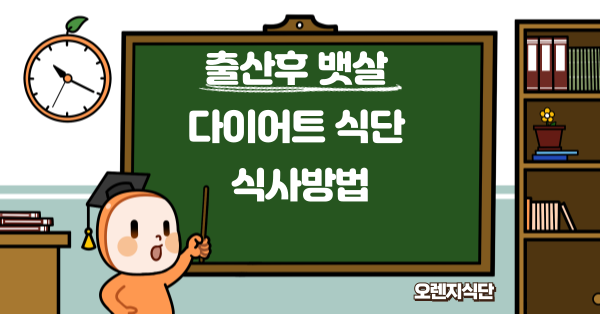 출산후 뱃살 다이어트 식단 식사방법