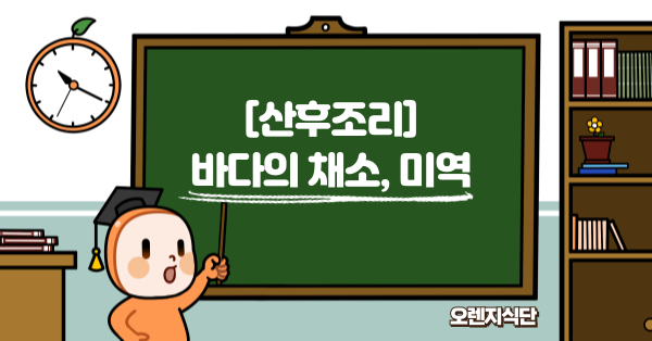 [산후조리] 바다의 채소, 미역