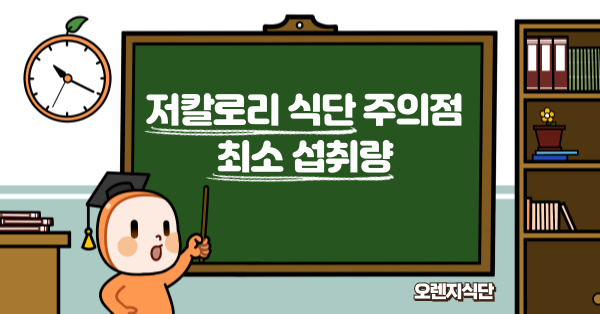 저칼로리 식단 주의점 최소 섭취량