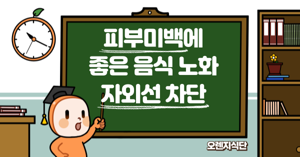 피부미백에 좋은 음식 노화 자외선 차단