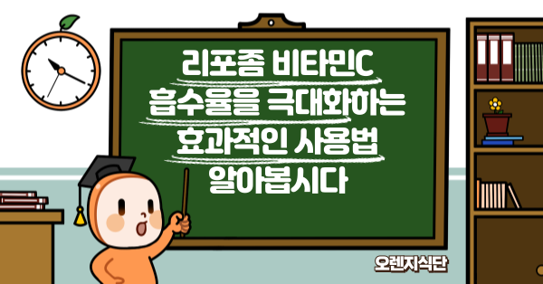 리포좀 비타민C 흡수율을 극대화하는 효과적인 사용법 알아봅시다